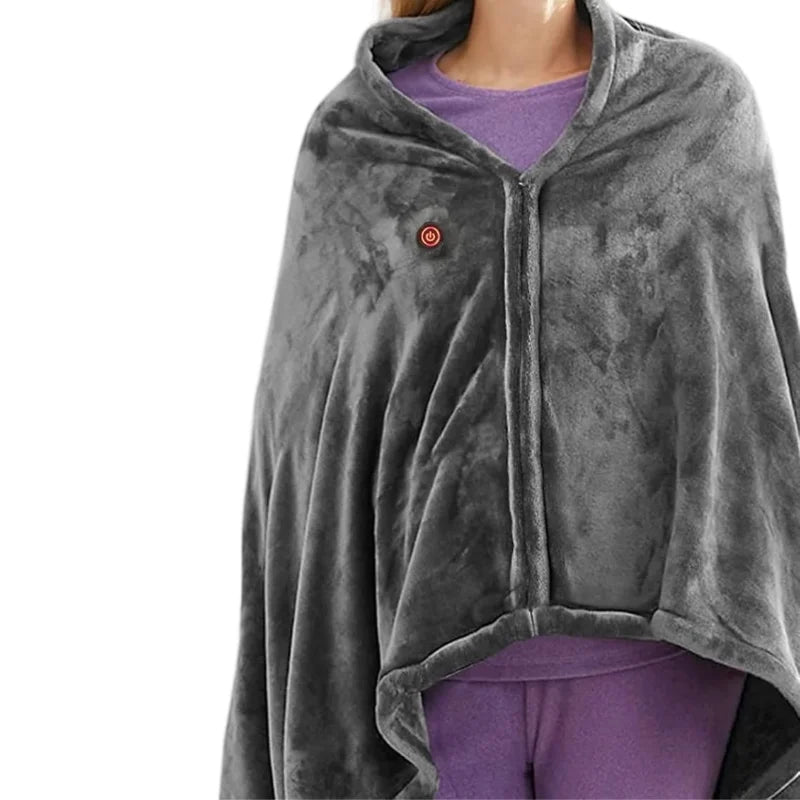 USB Electric Heated Blanket 3 Heating Levels Heated Mat Winter Wearable Body Warmer Blanket Sheet Pad for Home Use