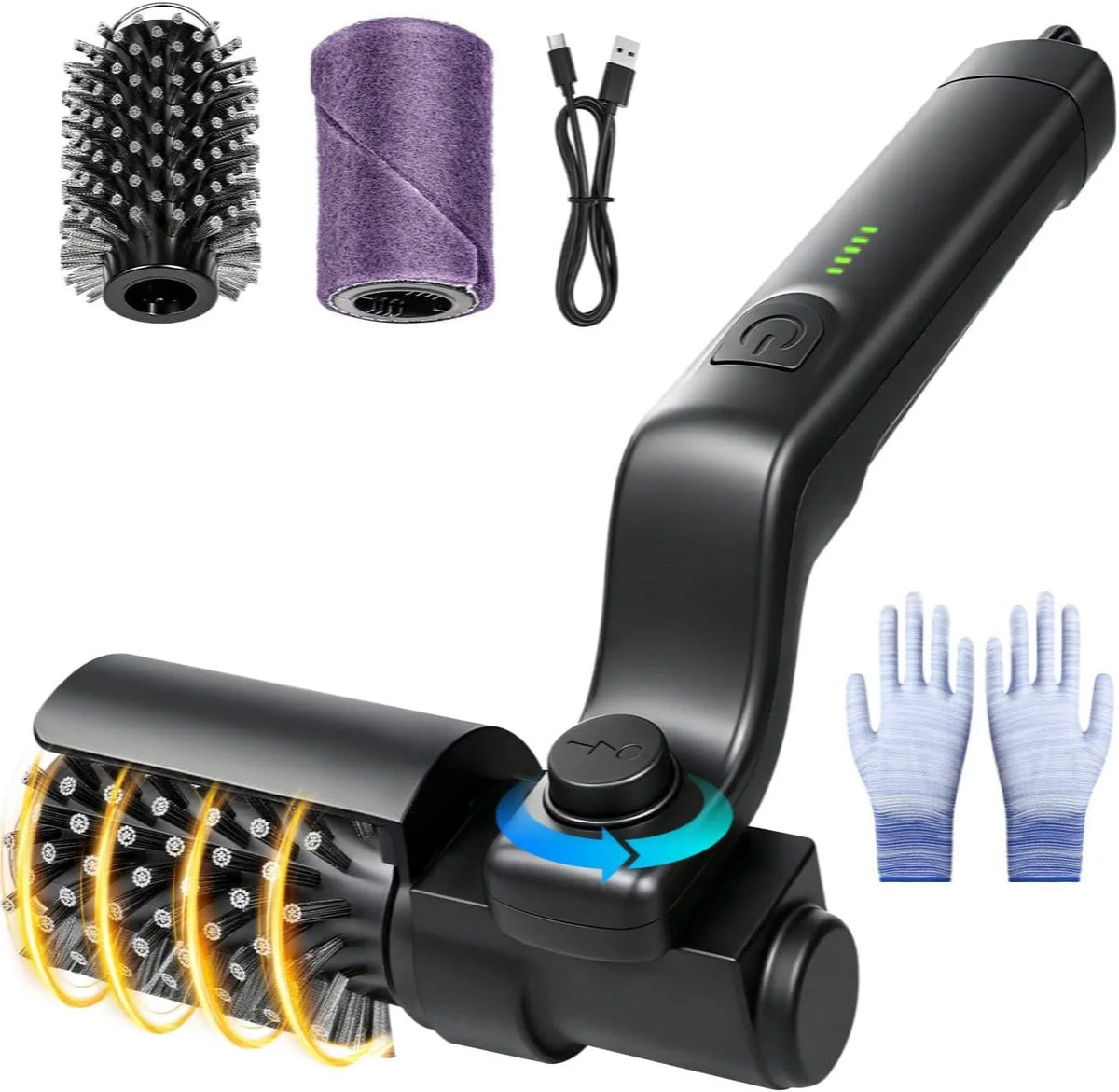 Electric Grill Brush 2 in 1 Cordless Rechargeable Grill Cleaning Brush Stainless Steel Brush Head 3-Speed Power for BBQ Grates