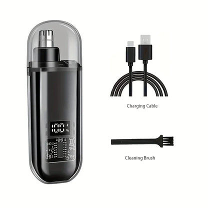 Nose Ear Hair Trimmer for Men - USB C Rechargeable Portable Fast Charge, Compact Grooming Kit
