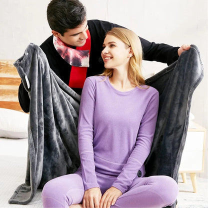 USB Electric Heated Blanket 3 Heating Levels Heated Mat Winter Wearable Body Warmer Blanket Sheet Pad for Home Use