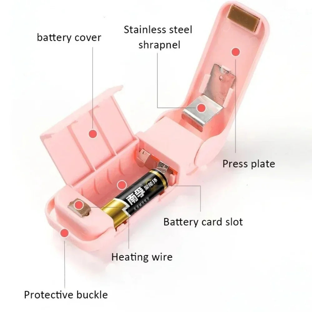 Portable Mini Heat Sealer for Plastic Bags Snack Food Bag Sealing Machine Package Closure Sealer Home Kitchen Storage Accessorie