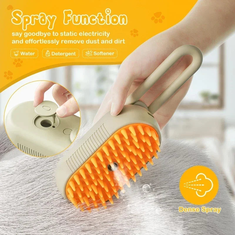 3 in 1 Pet Brush Cat Steam Brush Comb Dog Brush Electric Spray Cat Hair Brushes Massage Pet Grooming Hair Removal Combs