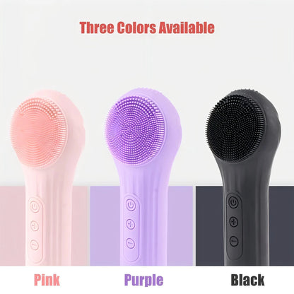 Sonic Waterproof Facial Cleansing Brush Rechargeable Scrubber Exfoliating Vibrating Deep Clean Face Cleaner Skin Care Tool