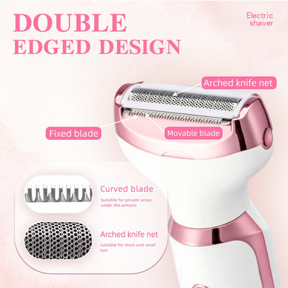 4 In 1 Electric Lady Shaver, Body Hair Removal Epilator, Painless Cordless Trimmer Razor, Gifts For Women
