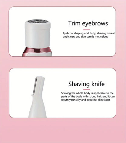 4 In 1 Electric Lady Shaver, Body Hair Removal Epilator, Painless Cordless Trimmer Razor, Gifts For Women