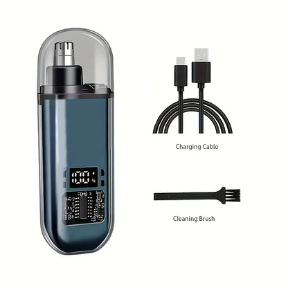 Nose Ear Hair Trimmer for Men - USB C Rechargeable Portable Fast Charge, Compact Grooming Kit