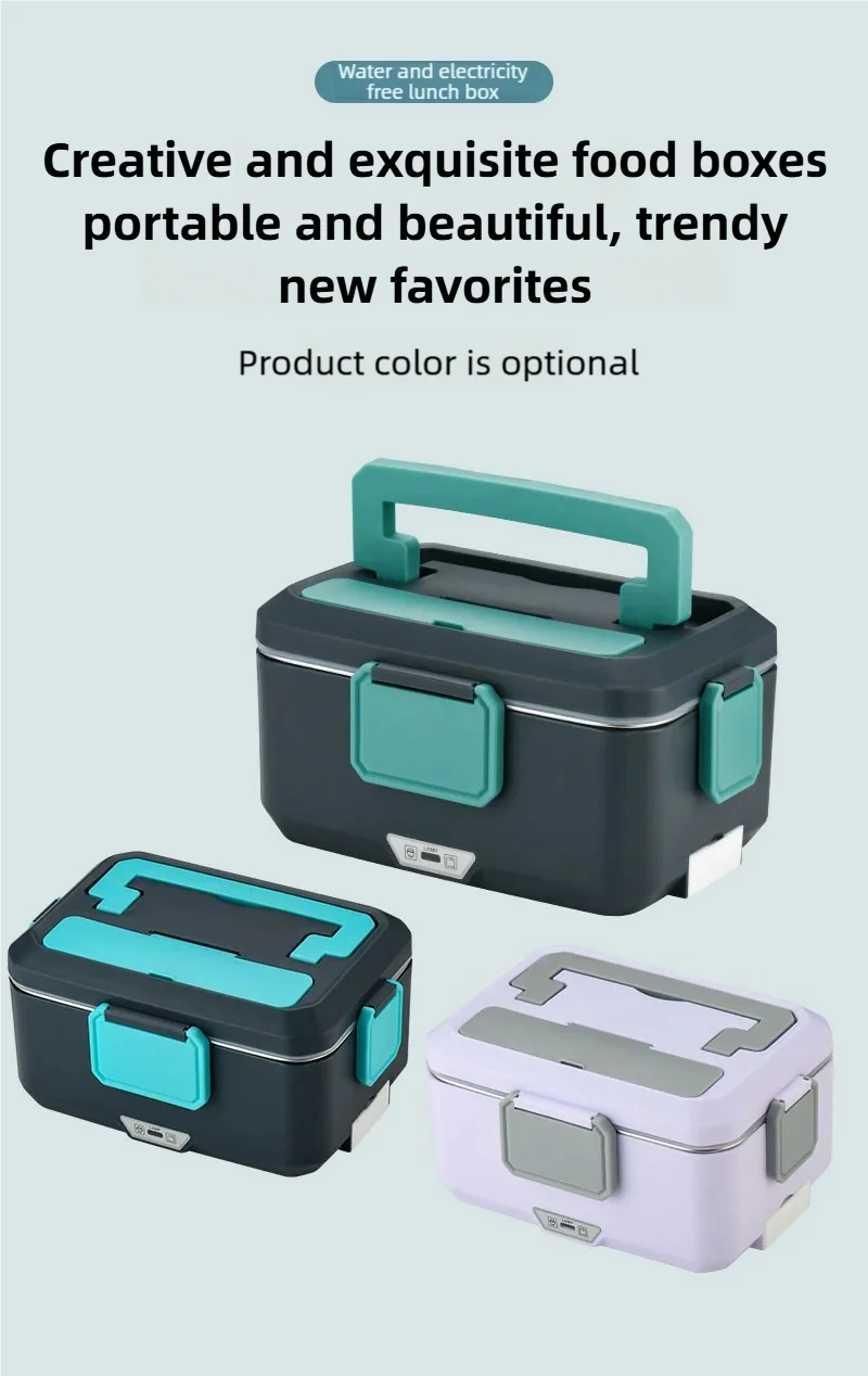 TINSOL New 3.5L Electric Heated Lunch Box No Water Refillable Food Heated Lunch Box Car Work Lunch Heater 90W Fast Heating