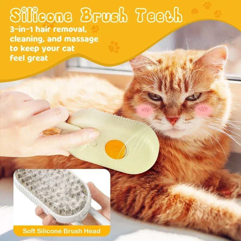 3 in 1 Pet Brush Cat Steam Brush Comb Dog Brush Electric Spray Cat Hair Brushes Massage Pet Grooming Hair Removal Combs